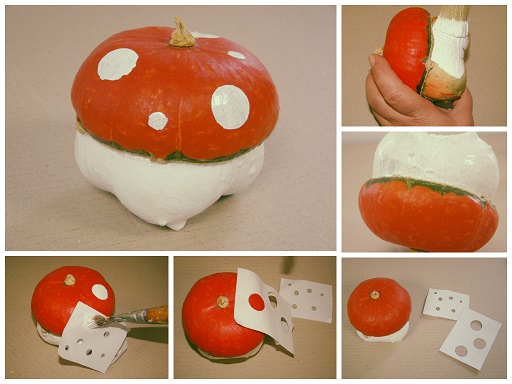 colaj bostani vopsiti ca ciuperca